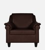 Madison Leatherette 1 Seater Sofa In Dark Brown Colour