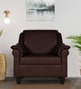Madison Leatherette 1 Seater Sofa In Dark Brown Colour