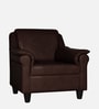 Madison Leatherette 1 Seater Sofa In Dark Brown Colour