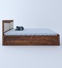 Madrid Sheesham Wood King Size Bed in Brown Finish with Box Storage