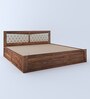 Madrid Sheesham Wood King Size Bed in Brown Finish with Box Storage