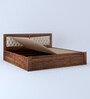 Madrid Sheesham Wood King Size Bed in Brown Finish with Box Storage