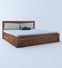 Madrid Sheesham Wood King Size Bed in Brown Finish with Box Storage