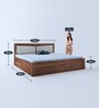 Madrid Sheesham Wood King Size Bed in Brown Finish with Box Storage