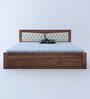 Madrid Sheesham Wood King Size Bed in Brown Finish with Box Storage