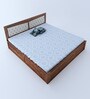 Madrid Sheesham Wood King Size Bed in Brown Finish with Box Storage