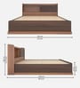 Madrid King Size Bed in Teak Finish with Box Storage