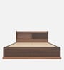 Madrid King Size Bed in Teak Finish with Box Storage