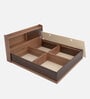 Madrid King Size Bed in Teak Finish with Box Storage