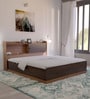 Madrid King Size Bed in Teak Finish with Box Storage