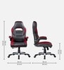 Madrid Leatherette Gaming Chair in Black & Red Colour