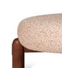 Maeve Round Ottoman In Cognac Amber Oak Finish
