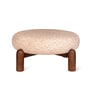 Maeve Round Ottoman In Cognac Amber Oak Finish