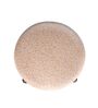 Maeve Round Ottoman In Cognac Amber Oak Finish