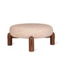 Maeve Round Ottoman In Cognac Amber Oak Finish