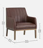 Magan Leatheratte Arm Chair in Brown Colour