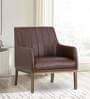 Magan Leatheratte Arm Chair in Brown Colour