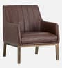 Magan Leatheratte Arm Chair in Brown Colour