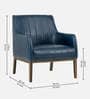 Magan Leatheratte Arm Chair in Turkish Blue Colour