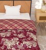 Magenta Microfiber Floral 180 GSM Fusion Reversible Single Comforter