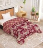 Magenta Microfiber Floral 180 GSM Fusion Reversible Single Comforter