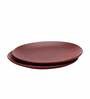 Solid Matte 7 Inch Red Ceramic (Set of 2) Quarter Plate