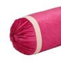 Magenta and Cream Stripes TC Velevt 2 Bolster Covers