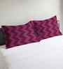 Magenta Cotton 27x18 Inches Pillow Covers (Set of 2)
