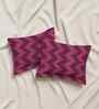Magenta Cotton 27x18 Inches Pillow Covers (Set of 2)