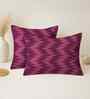 Magenta Cotton 27x18 Inches Pillow Covers (Set of 2)