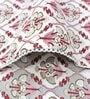 Magenta Cotton Floral 144 TC  Double Bed Dohar