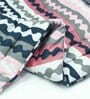 Magenta Cotton Blend Geometric 150 GSM Double Comforter