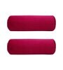 Magenta Solid 200 TC Velevt 2 Bolster Covers