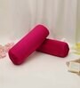 Magenta Solid 200 TC Velevt 2 Bolster Covers