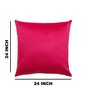 Magenta Velevt Solids 24x24 inches  Large Cushion Covers  (2Pcs)