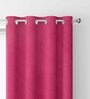 Magenta Velevt Solids 8ft Light Filtering Eyelet Long Door Curtain
