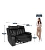 Magna 2 Seater Manual Reclinerin Black Colour