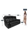 Magna 3 Seater Manual Reclinerin Black Colour Magna 3 Seater Manual Reclinerin Black Colour