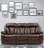 Magna 3 Seater Recliner in Dark Brown Colour