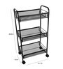 Magna Antique Look Steel Black Home Storage Trolley