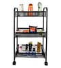 Magna Antique Look Steel Black Home Storage Trolley
