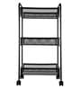 Magna Antique Look Steel Black Home Storage Trolley