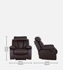 Magna Leatherette Manual 1 Seater Recliner In Dark Brown Colour