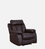 Magna Leatherette Manual 1 Seater Recliner In Dark Brown Colour