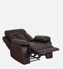 Magna Leatherette Manual 1 Seater Recliner In Dark Brown Colour