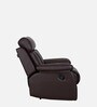 Magna Leatherette Manual 1 Seater Recliner In Dark Brown Colour