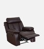 Magna Leatherette Manual 1 Seater Recliner In Dark Brown Colour