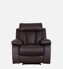 Magna Leatherette Manual 1 Seater Recliner In Dark Brown Colour