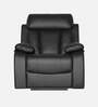 Magna Leatherette 1 Seater Manual Recliner In Black Colour