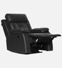 Magna Leatherette 1 Seater Manual Recliner In Black Colour